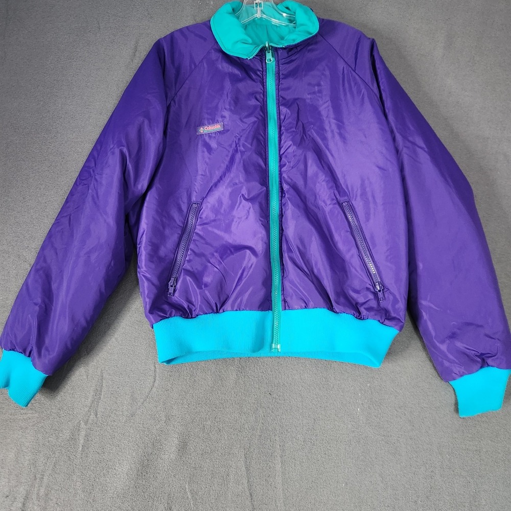 Vtg 90s Columbia Coat Mens Sz L Reversible Radial‎ Sleeve Thinsulate Colorful
